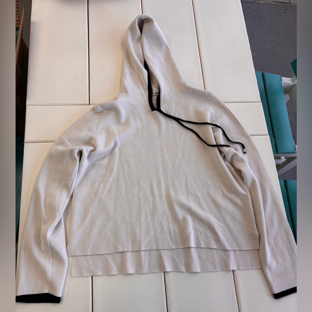 Cryus Hooded Sweater Light Gray with Black Accents